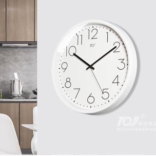 【諾必行】輕奢掛鐘 時鐘表簡約現代壁掛墻 靜音壁掛 電波裝飾石英鐘12英寸（直徑30.5釐米）