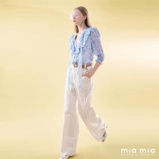 【mia mia】流蘇剪裁設計寬口褲