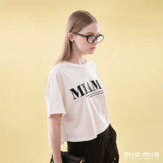 【mia mia】MIA MIA刺繡短袖T恤