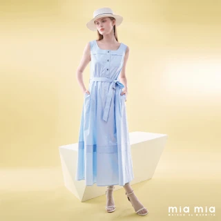 【mia mia】U型領無袖長洋裝
