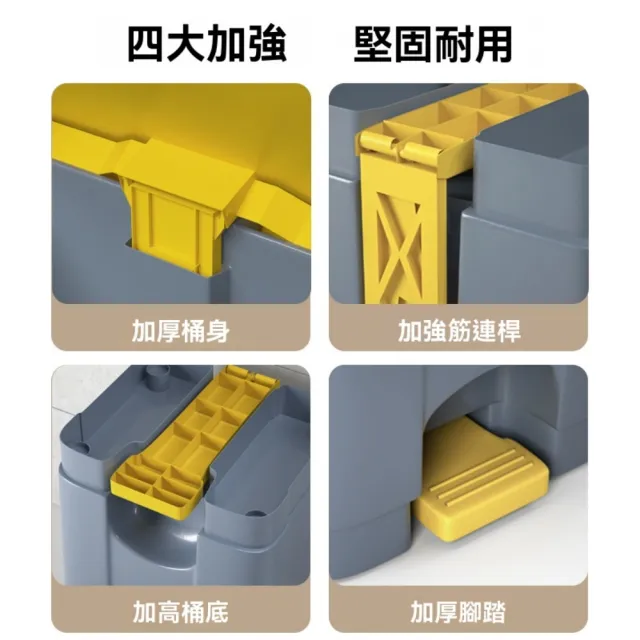 【HUIJIAYIGOU 惠家易購】商用衛生桶 80L戶外垃圾桶 腳踩垃圾桶 廚房桶 帶蓋垃圾桶 腳踏式垃圾桶 衛生桶