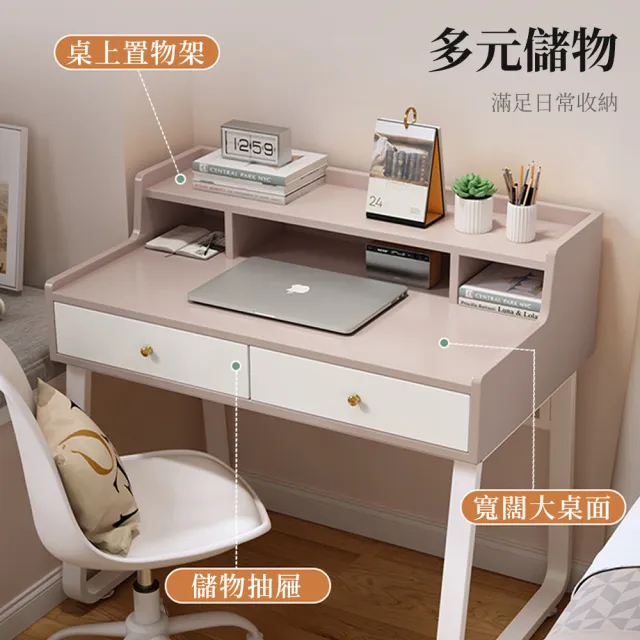 【JU JIA JIA 居家家】家用簡約雙抽屜式70*60*75cm電腦桌（書桌/辦公桌/筆電桌）