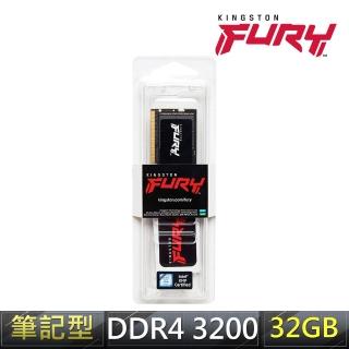 【Kingston 金士頓】IMPACT 爆擊者 DDR4-3200 32GB 筆記型 超頻記憶體(KF432S20IB/32)