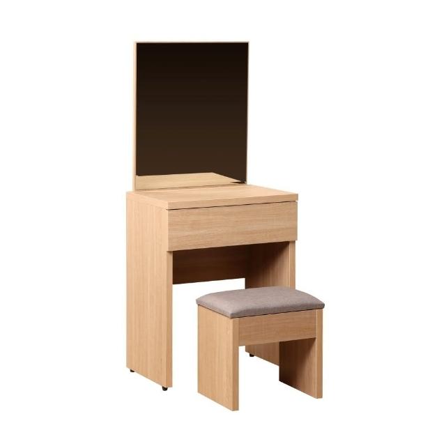 【WAKUHOME 瓦酷家具】GRACE 北歐栓木2尺化妝桌椅組 B001-581-A