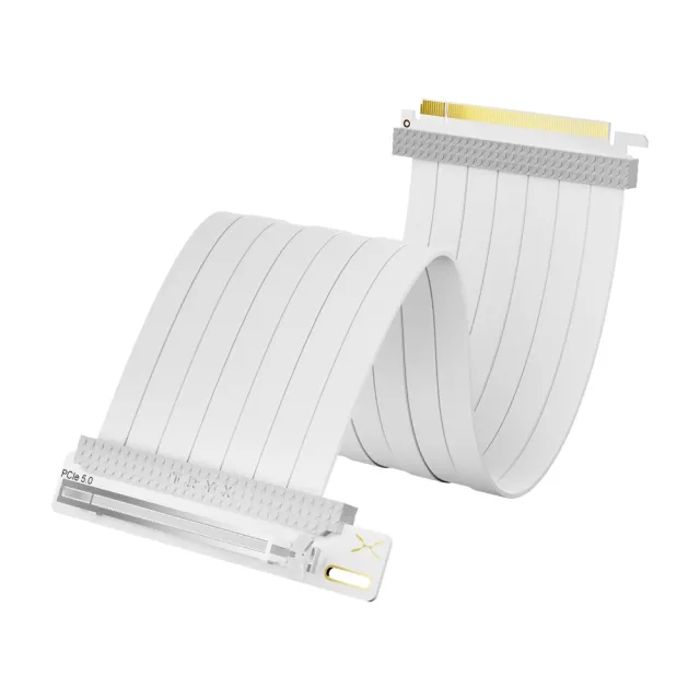 【TRYX】STRING PCIE 5.0 顯卡鍍金線 20cm 黑/白(極低損耗/6層PCB面板/鍍金接口)