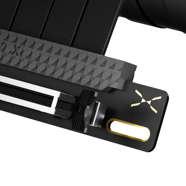 【TRYX】STRING PCIE 5.0 顯卡鍍金線 20cm 黑/白(極低損耗/6層PCB面板/鍍金接口)