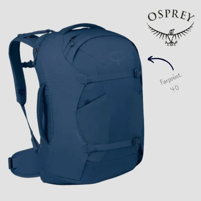 【Osprey】☆2026新改款☆ Farpoint 40 多功能旅行背包 男  Antique Blue (背包旅行 行李背包 登機包)
