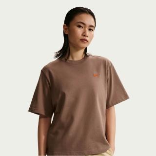 【NIKE 耐吉】短袖上衣 女 AS W NSW GFX TEE BOXY 運動 休閒 棕色 (IR7589214)