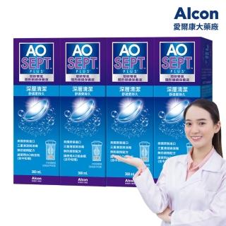 【Alcon 愛爾康】AO耶歐雙氧隱型眼鏡保養液360ml x4瓶組(保養液.隱形眼鏡藥水)