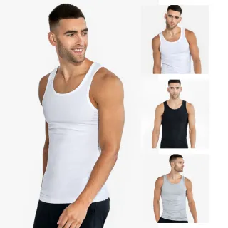 【Bread & Boxers】兩件禮盒組｜Tank 有機棉男用背心 白/黑/灰 素色 男背心 無袖背心 白背心 送禮 情人節