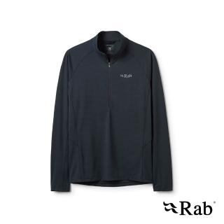 【RAB】Sonic LS Zip 長袖輕量抗臭立領半拉鍊排汗衣 男款 鯨魚灰 #QCC53