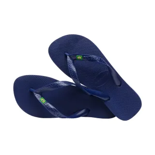 【havaianas 哈瓦仕】拖鞋 男鞋 夾腳拖 巴西 國旗 Brasil 海軍藍 4000032-0555M (哈瓦士)