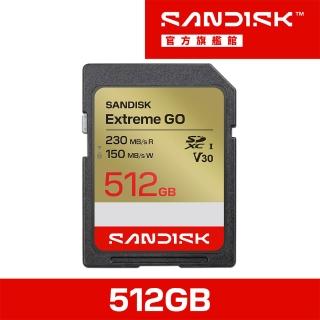【SanDisk 晟碟】SANDISK Extreme® GO SD UHS-I 512GB 記憶卡(公司貨)