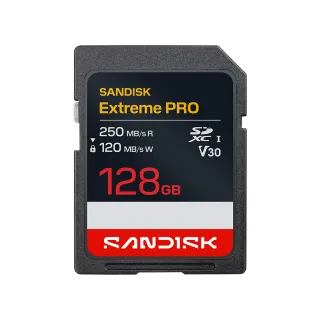 【SanDisk 晟碟】SANDISK Extreme PRO® SD UHS-I 128GB 記憶卡(公司貨)