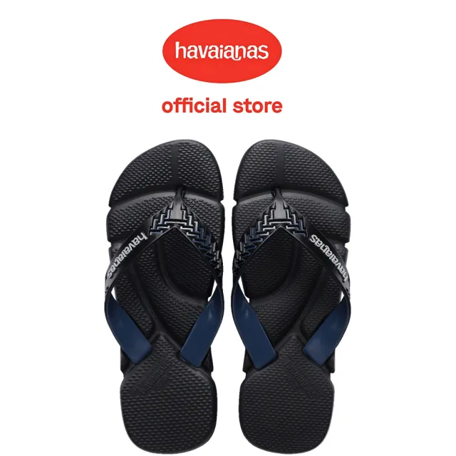 【havaianas 哈瓦仕】拖鞋 男鞋 夾腳拖 寬帶 貼合腳型 舒適無負壓 Power 2.0 黑 4145492-0536M (哈瓦士)