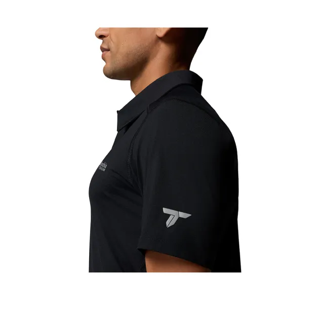 【Columbia 哥倫比亞】男款-超防曬UPF50酷涼快排短袖POLO衫- Diamond Peak Pro™Polo-黑色(UAE85290BK/KS)