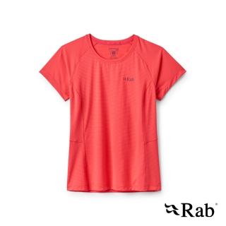 【RAB】Sonic Tee Wmns 短袖輕量抗臭排汗衣 女款 槿紅 #QCC56