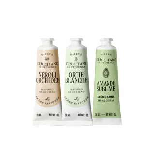 【L’Occitane 歐舒丹】官方直營 隨身小手霜組-任選(護手霜30mlx3/獨家限量/母親節)