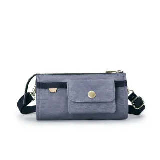 【satana】Soldier 長夾斜背包 防盜小包 護照包 手機包 側背包 6.7吋手機 台灣製 SOS2555 - 靜謐灰