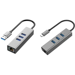 【ZA 喆安】4合1 Type-C/A HUB轉接集線器 支援USB-C RJ45網路/3.2傳輸 適用iPhone/MacBook/iPad/筆電