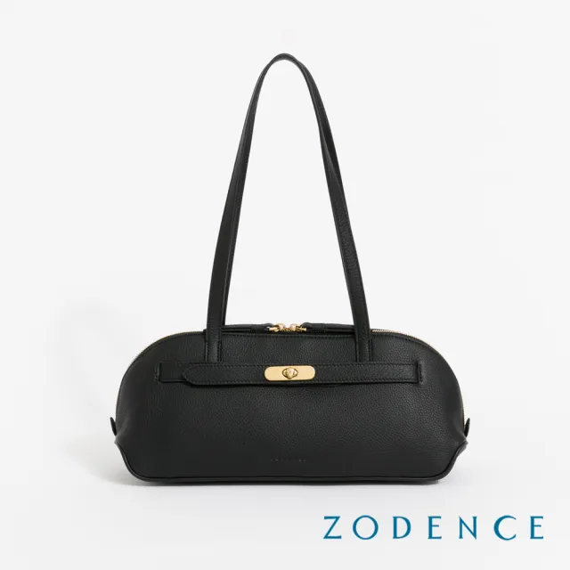 【ZODENCE 佐登司】ELVA進口真皮流線肩背法棍包-多色(肩背包/保齡球包)