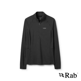 【RAB】Sonic LS Zip 長袖輕量抗臭立領半拉鍊排汗衣 女款 鯨魚灰 #QCC54