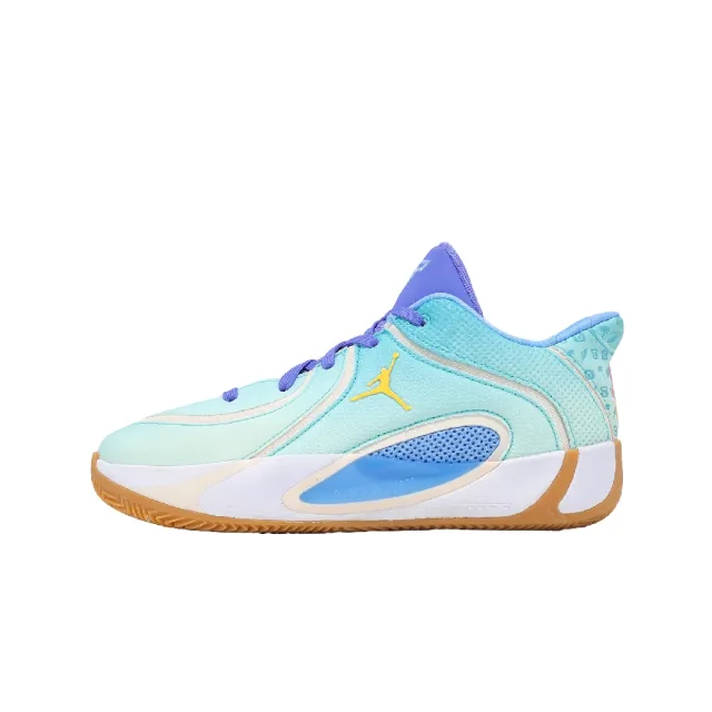 【NIKE 耐吉】籃球鞋 Jordan Tatum 4 SE BG 大童 女鞋 綠 紫 膠底 IU2365-300