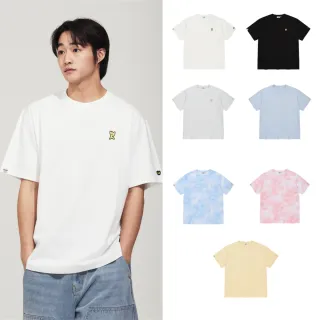 【Wacky WiLLY】官方旗艦館 KIKY徽章印花短袖上衣(UNI短袖上衣 黑/藍/淺灰/淺黃/粉紅/天藍/白色)