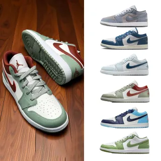 【NIKE 耐吉】運動鞋 休閒鞋 喬丹 低筒 AIR JORDAN 1 LOW 男鞋 藍白黑紅 AJ1 低筒 多款(FN5214-141&)