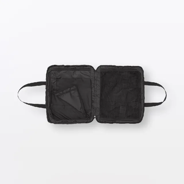 【MUJI 無印良品】可折疊撥水加工旅用波士頓包(適用75L拉桿箱)黑色黒34×44×26ｃｍ