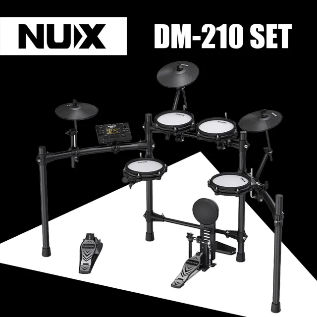 【NUX】DM-210 電子鼓+豪華配套6件組 - 鼓椅、耳機、鼓棒、譜架、鼓毯、鼓棒袋(原廠公司貨 商品保固一年)