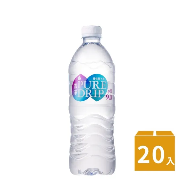 【金車/伯朗】雪淨Pure Drip鹼性離子水750mlx20瓶/箱(官方直營)