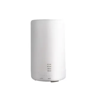 【MU CASA 沐寢家居】日系無印風純白暖燈香氛水氧機 70ml(香薰機/自動噴香機/香氛機/禮物/禮盒)