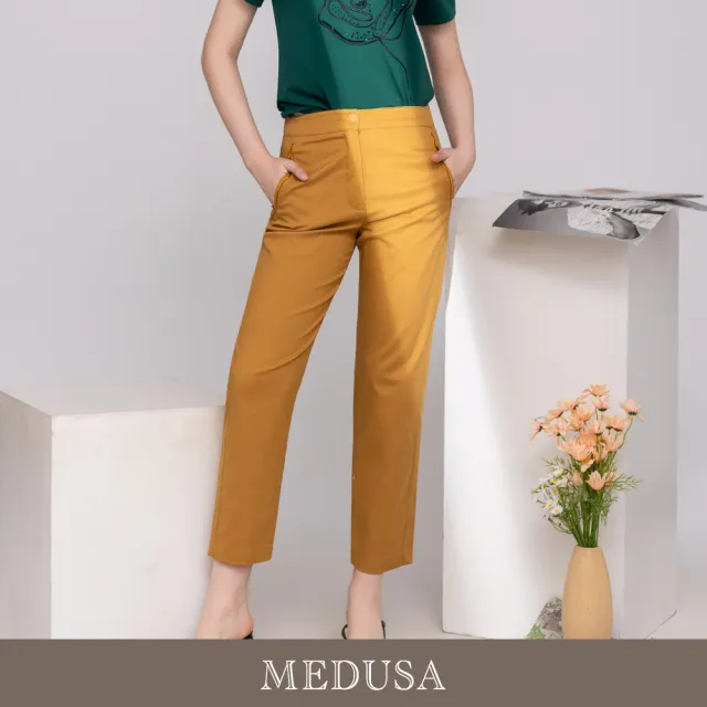 【MEDUSA 曼度莎】現貨-純色修身九分西裝褲 - 2色（M-2L）｜西裝褲 九分褲 上班穿搭