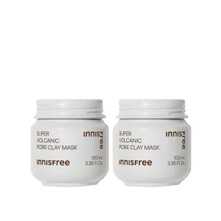 【innisfree】官方直營 超級火山泥毛孔潔淨面膜(2入組/ 去粉刺泥膜 毛孔吸塵器)