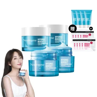【Neutrogena 露得清】水活保濕凝露/凝霜/晚霜4入組+送凝露15gx4(柯佳嬿代言)