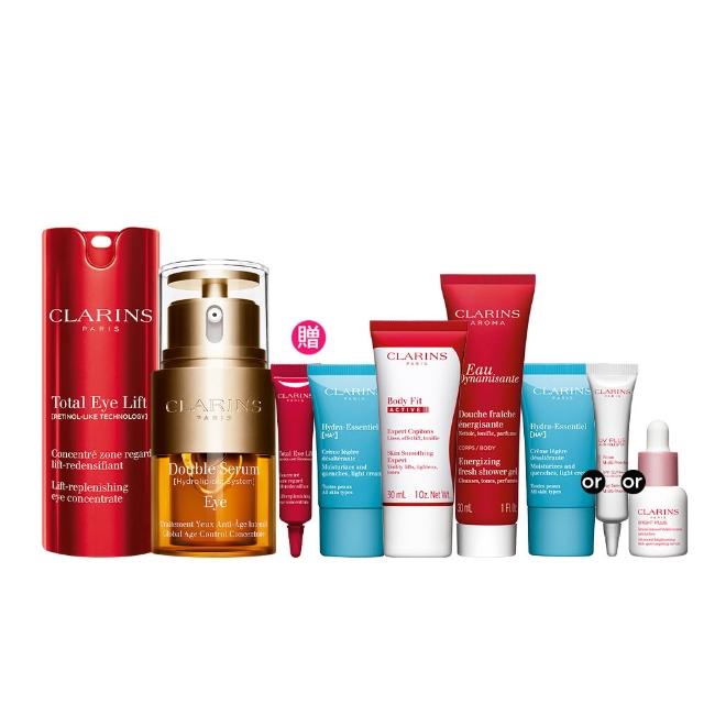 【CLARINS 克蘭詩】眼周保養雙霸組_進化版(NEW賽車眼霜15ml/黃金亮眼萃20ml)