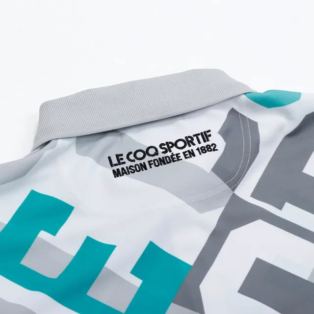 【LE COQ SPORTIF 公雞】高爾夫系列 男款淺綠色速乾防曬透氣親膚短袖POLO衫 QGX2T203