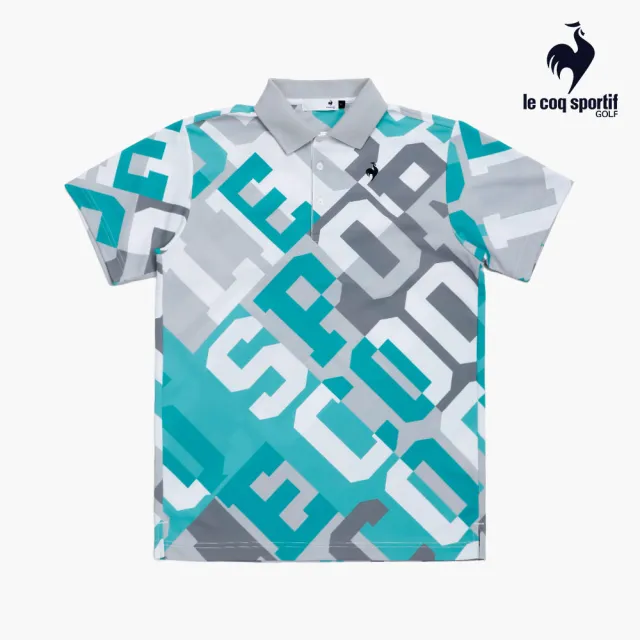 【LE COQ SPORTIF 公雞】高爾夫系列 男款淺綠色速乾防曬透氣親膚短袖POLO衫 QGX2T203