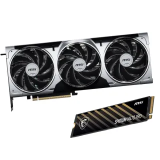 【微星】顯卡+SSD組★GeForce RTX 5080 16G VENTUS 3X OC 顯示卡+微星 SPATIUM M470 Pro 1TB SSD