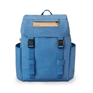 【satana】Soldier 雙扣束口後背包 輕量防潑水 大容量 14吋筆電 減壓背帶 台灣製 SOS3310 - 雲煙藍