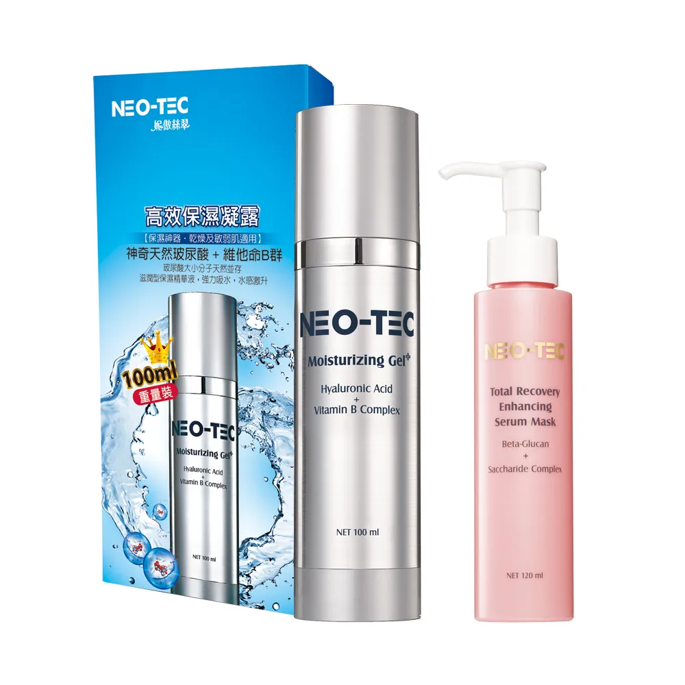 【NEO-TEC】高效保濕凝露+100ml(贈 葡聚醣精華美容液120ml)