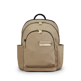 【satana】Soldier 輕盈通勤後背包 輕量防潑水 15吋筆電 減壓背帶 台灣製 SOS3285 - 摩卡慕斯