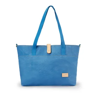 【satana】Soldier 真皮磁釦托特包 手提包 輕量防潑水 16 吋筆電 台灣製 SOS3330 - 雲煙藍