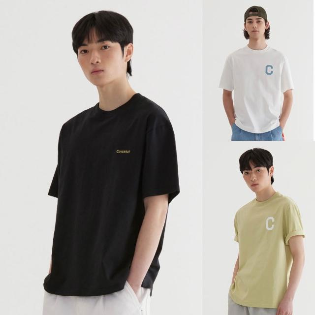 【COVERNAT】官方旗艦館 男女款- Logo短袖T恤 (UNI短袖上衣 黑/萊姆綠/燕麥/白色)