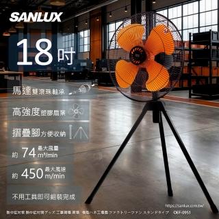 【SANLUX 台灣三洋】18吋商用三腳式工業扇OEF-0951