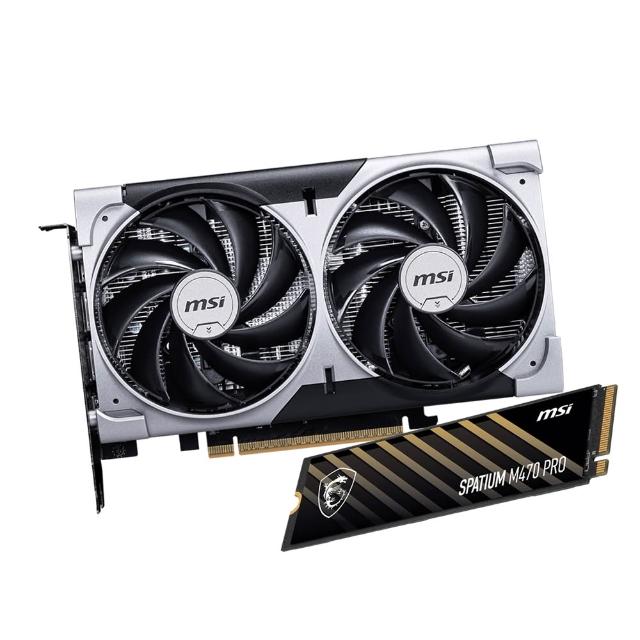 【微星】顯卡+SSD組★GeForce RTX 5060 8G VENTUS 2X OC 顯示卡+微星 SPATIUM M470 Pro 1TB SSD