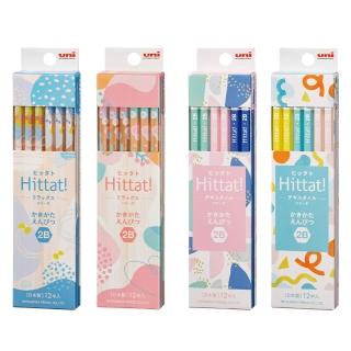 【UNI】Hittat 和風系列~六角原木 2B抗汙鉛筆 12入裝 日本製