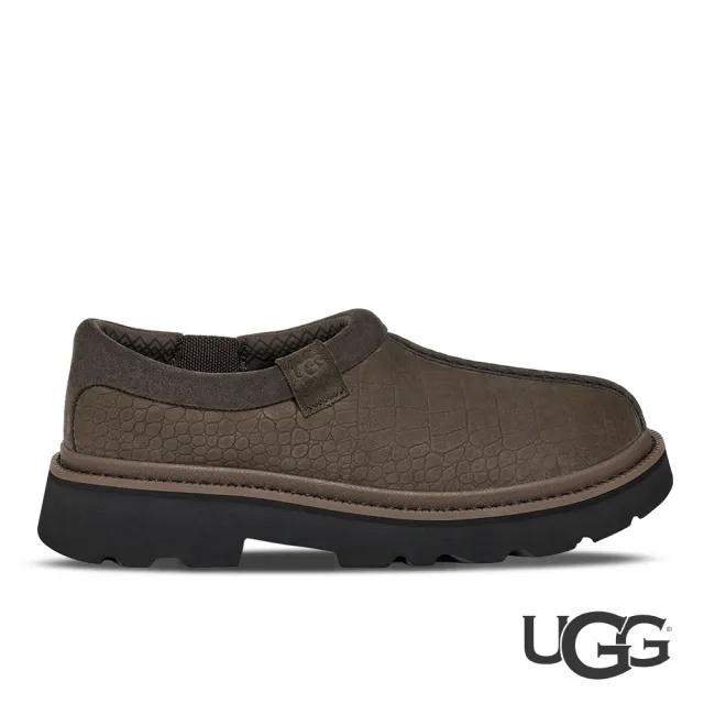 【UGG】休閒鞋 男鞋 刷毛 真皮 Tasman Lug Embossed 深灰綠 UG1178691DNSS