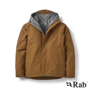 【RAB】Downpour Jacket 防風防水連帽外套 橡木棕 男款 #QWI06